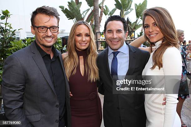 NBCUniversal Summer Press Tour, August 3, 2016 -- E! Cocktail Reception -- Pictured: Ken Baker, Catt Sadler, "E! News"; Dr. Paul Nassif, "Botched by...