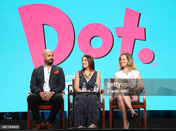 NBCUniversal Summer Press Tour, August 3, 2016 -- Sprout's "DOT." Panel -- Pictured: Matt Fernandes, Executive Producer, Randi Zuckerberg, Executive...