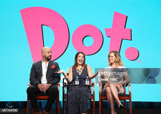 NBCUniversal Summer Press Tour, August 3, 2016 -- Sprout's "DOT." Panel -- Pictured: Matt Fernandes, Executive Producer, Randi Zuckerberg, Executive...