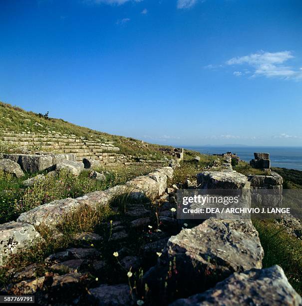 The Hellenistic Theatre, Pleuron, Aetolia, Greece. Hellenistic civilisation.