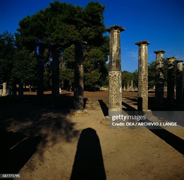 View of the Palaestra, Olympia , Peloponnese, Greece. Greek civilisation, 3rd century BC.