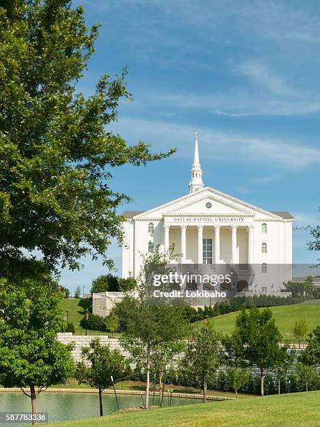 pilgrim chapel dallas baptist university - herringbone brick stock pictures, royalty-free photos & images