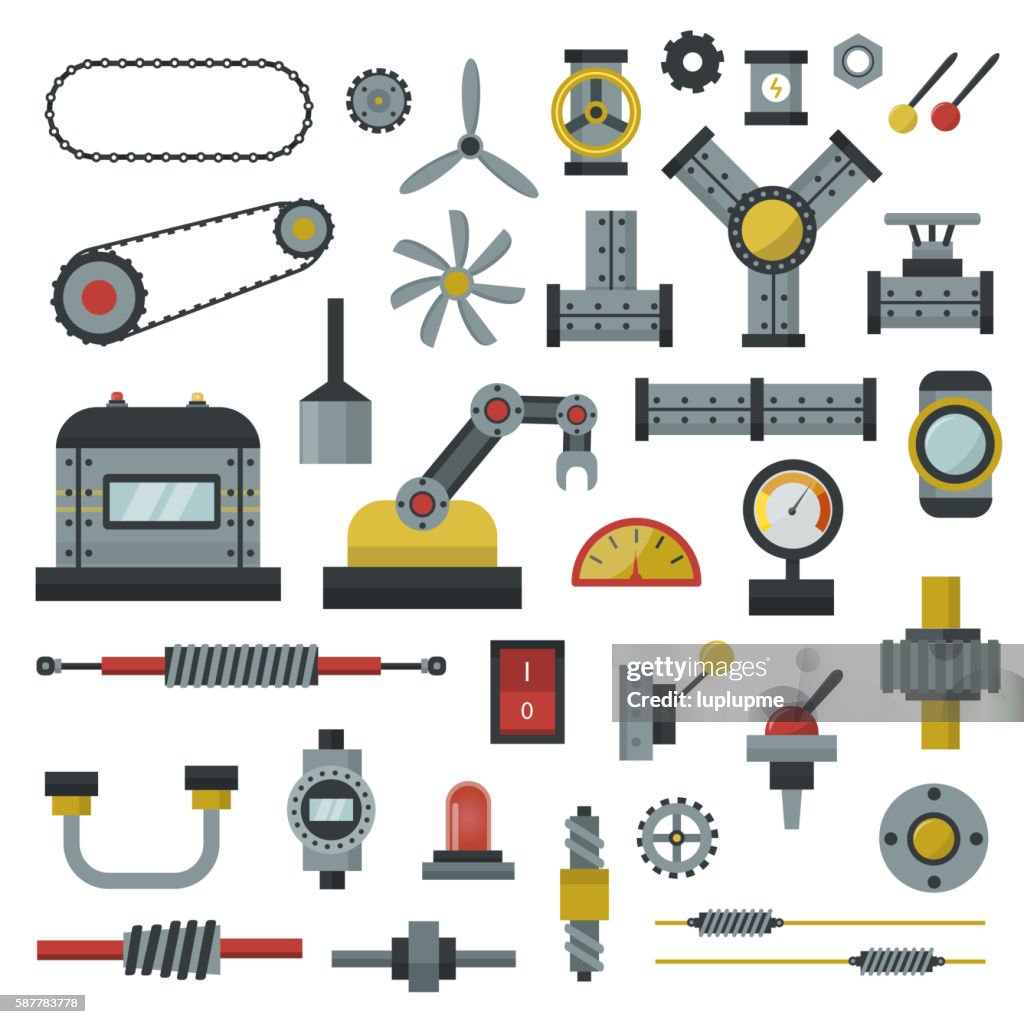 Machine Parts Graphics Machine Parts Vector Illustration High-Res Vector Graphic - Getty Images