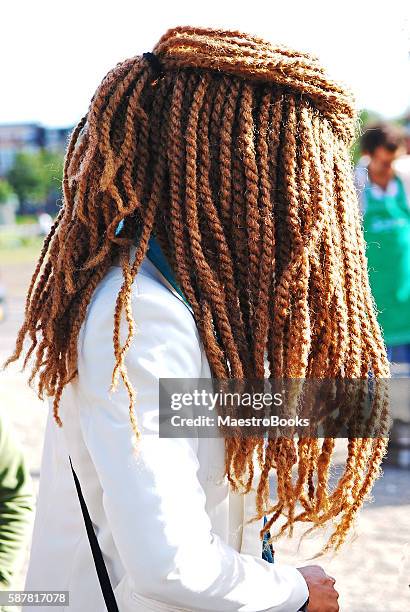 vorhang von rasta hair. - rasta stock-fotos und bilder