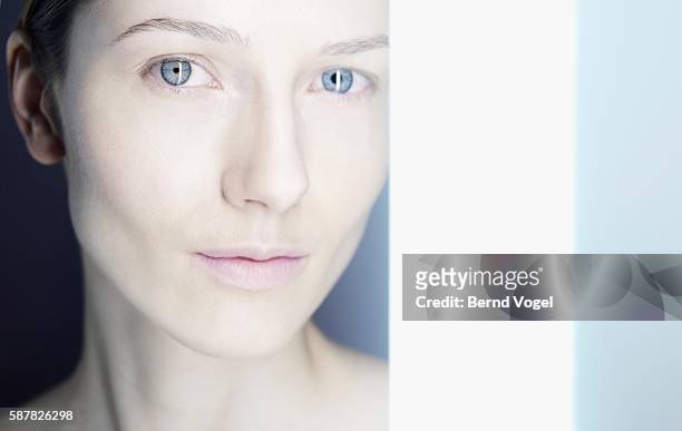 woman with pensive expression - lightskinned stock pictures, royalty-free photos & images