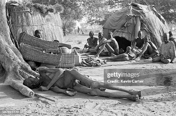 Famine victims in a feeding center.