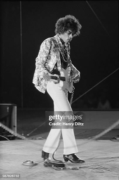 Jimi Hendrix Performing at the Hollywood Bowl