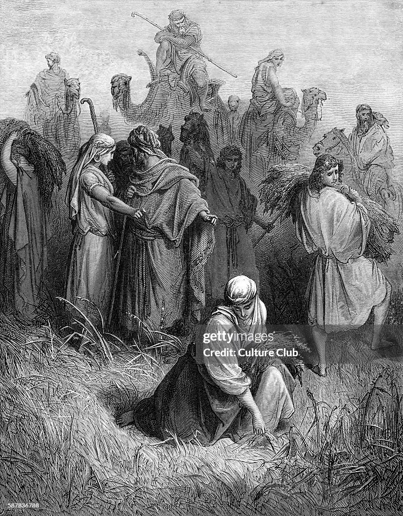 Ruth Scripture Boaz and Ruth in the Book of Ruth. Boaz allows Ruth to glean from his ...