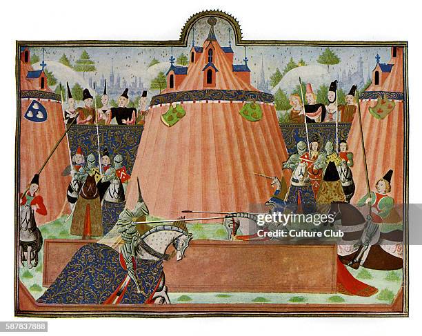The Tournament at St. Inglevert, near Calais, in which three French knights, namely Sir Boucicaut the Younger, Lord Reginald de Roye and Lord de...