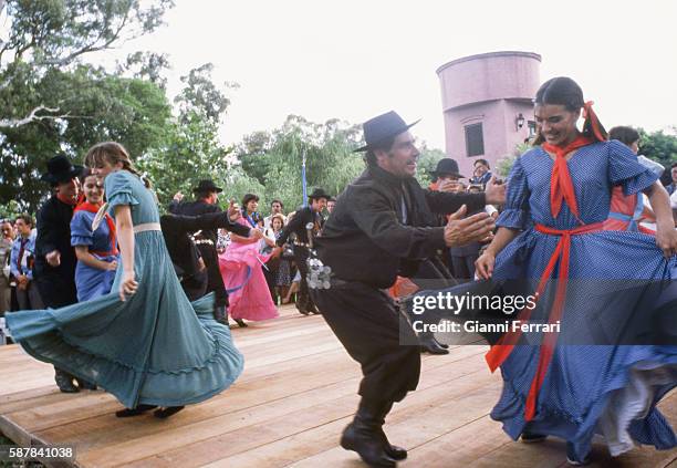 Folkloric dances in La Pampa Argentina. .