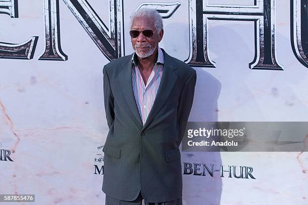 Actor Morgan Freeman attends the World Premiere of 'Ben-Hur' at the Metropolitan Theatre in Mexico City, Mexico on August 09, 2016.