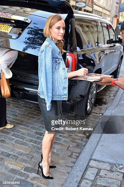 Diane Kruger seen in SoHo on August 9, 2016 in New York City.