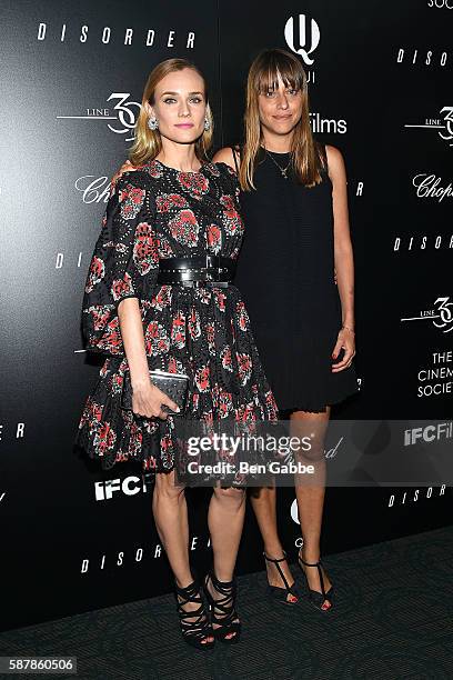 Actress Diane Kruger and director Alice Winocour attend a screening of IFC Films' 'Disorder' hosted by The Cinema Society & Chopard, with Line 39 and...