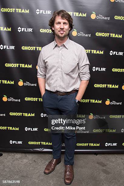 Actor Jon Heder attends the "Ghost Team" New York premiere at The Metrograph on August 9, 2016 in New York City.