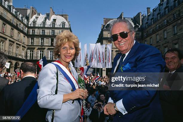 Marie-France Stirbois, French Front National party Deputy of Eure-et-Loir and far right-wing and nationalist politician, founder and president of the...