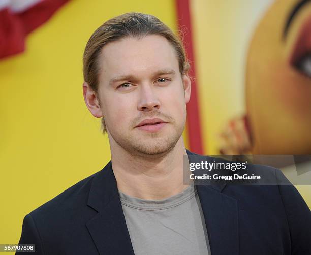 Actor Chord Overstreet arrives at the premiere of Sony's "Sausage Party" at Regency Village Theatre on August 9, 2016 in Westwood, California.