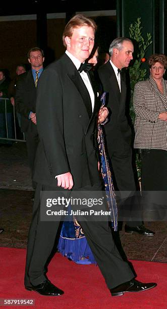 Crown Prince Willem Alexander of The Netherlands, attends a Ballet performance at The Muziek Theater, in Amsterdam as part of The 60th Birthday...