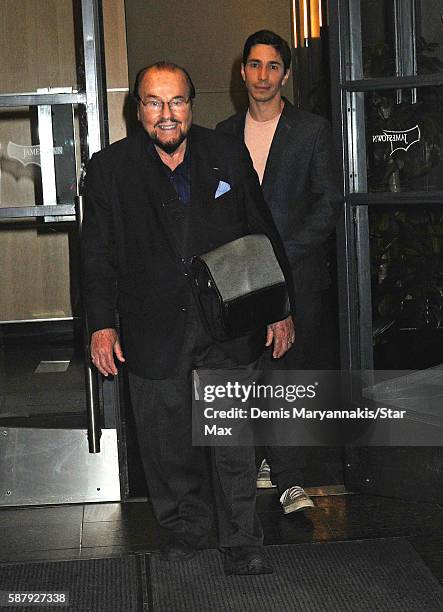 James Lipton and Justin Long are seen on August 9, 2016 in New York City.