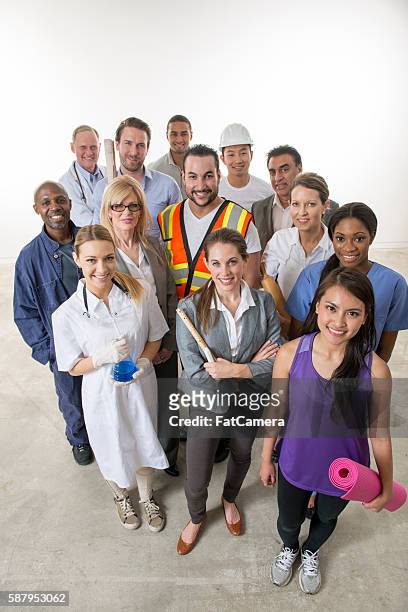 varied group of adult professionals - various occupations stock pictures, royalty-free photos & images