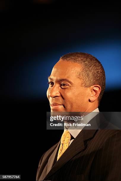 Deval Patrick, Democratic candidate for Governor of Massachusetts speaks at his campaign fundraiser, in Boston on October 17, 2006.