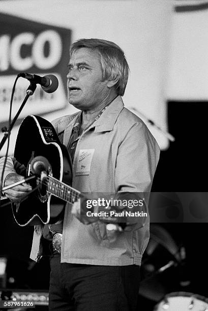 Tom T Hall performing at the Poplar Creek Music Theater in Hoffman Estates, Illinois, May 26, 1985.