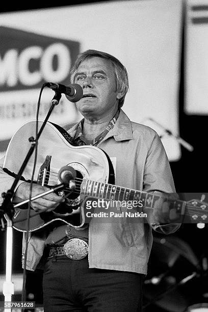 Tom T Hall performing at the Poplar Creek Music Theater in Hoffman Estates, Illinois, May 26, 1985.