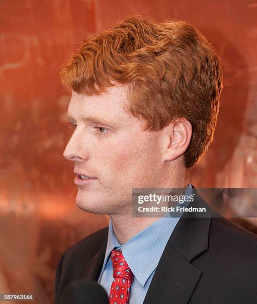 Joe Kennedy III, candidate for United States Congress at a campaign event "Women for Joe Reception" with Vicki Reggie Kennedy, wife of the late...