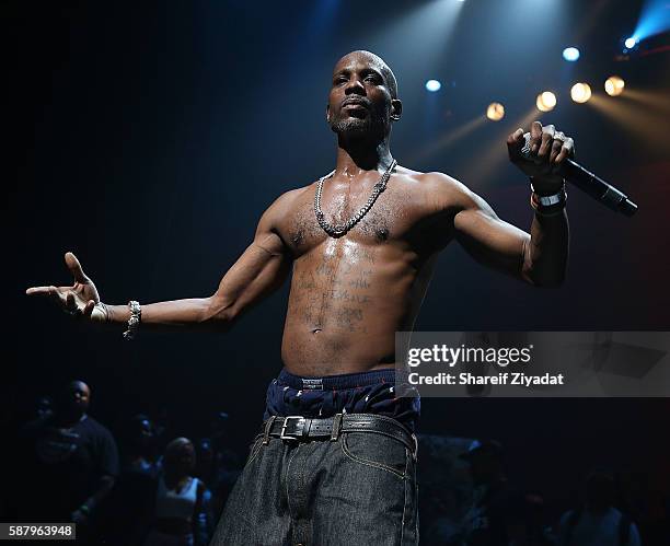 Performs DMX Featuring N.O.R.E., Jim Jones, Jadakiss & Friends With DJ Scram Jones In Concert - New York, New York at The Apollo Theater on August 5,...