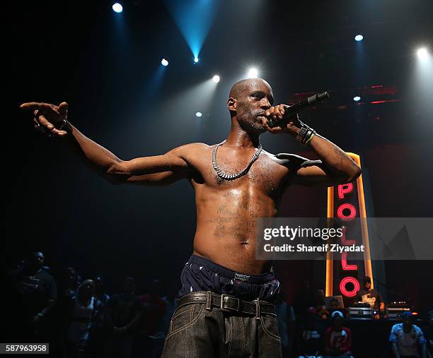 Performs DMX Featuring N.O.R.E., Jim Jones, Jadakiss & Friends With DJ Scram Jones In Concert - New York, New York at The Apollo Theater on August 5,...