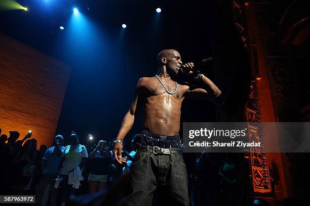 Performs DMX Featuring N.O.R.E., Jim Jones, Jadakiss & Friends With DJ Scram Jones In Concert - New York, New York at The Apollo Theater on August 5,...