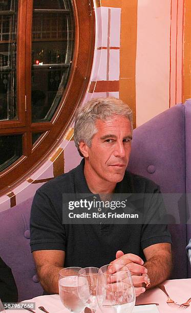 Billionaire Jeffrey Epstein in Cambridge, MA on 9/8/04. Epstein is connected with several prominent people including politicians, actors and...