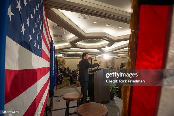 Senator and Republican presidential candidate Marco Rubio speaking at the New Hampshire Republican Party First in the Nation Republican Leadership...