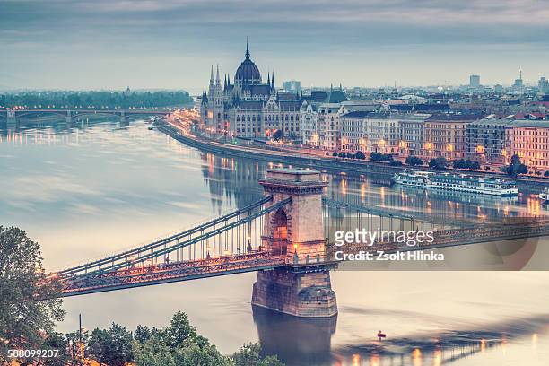 budapest panorama - budapest stock pictures, royalty-free photos & images