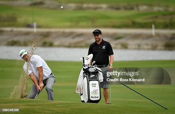 Ryan Fox of New Zealand during a practice round at Olympic Golf Course on August 10, 2016 in Rio de Janeiro, Brazil.