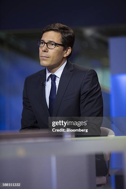 Dubravko Lakos-Bujas, head of U.S. Equity strategy at JPMorgan Chase & Co., listens during a Bloomberg Television interview in New York, U.S., on...