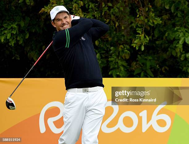 Padraig Harrington of Ireland during a practice round at Olympic Golf Course on August 10, 2016 in Rio de Janeiro, Brazil.