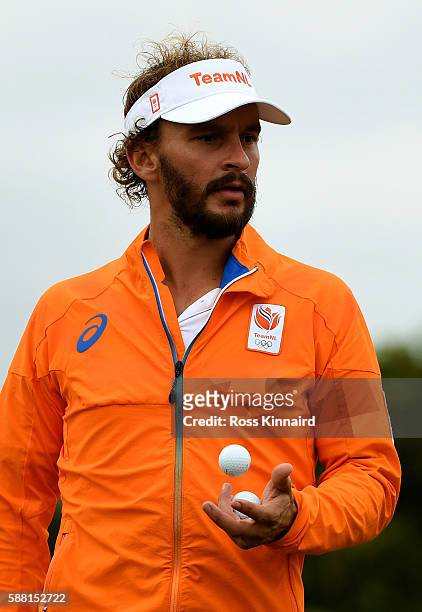 Joost Luiten of Netherlands during a practice round at Olympic Golf Course on August 10, 2016 in Rio de Janeiro, Brazil.