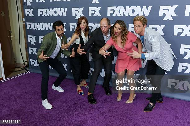 Actors Desmin Borges, Aya Cash, producer Stephen Falk, Kether Donohue and Chris Geere attend the FX Networks TCA 2016 Summer Press Tour at The...