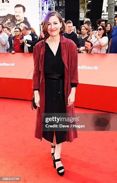 Kelly Macdonald arrives for the World premiere of "David Brent: Life on the Road" at Odeon Leicester Square on August 10, 2016 in London, England.
