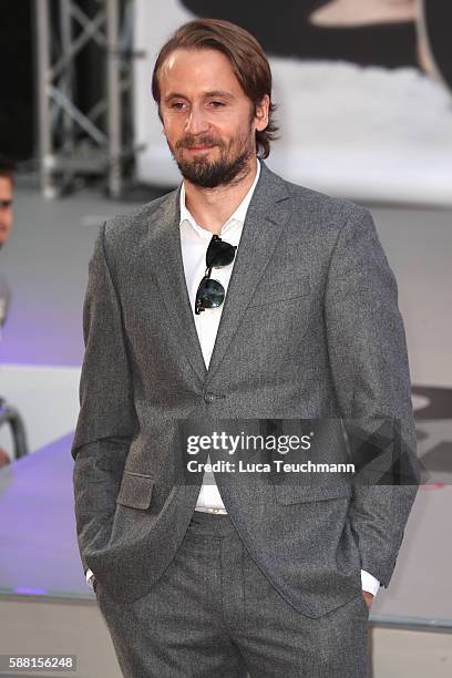 Tom Basden arrives for the World premiere "David Brent: Life On The Road" at Odeon Leicester Square on August 10, 2016 in London, England.
