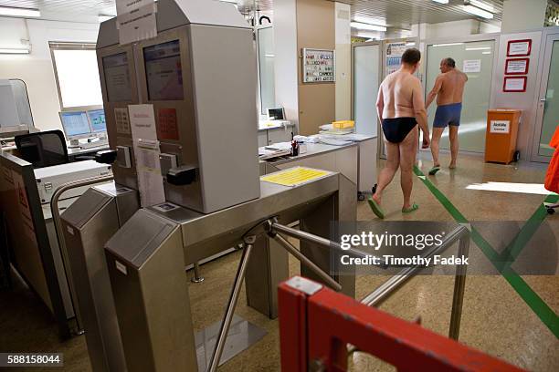 Workers enter the core of the Eon nuclear power plant in Grohnde, Germany. Photograph: Timothy Fadek
