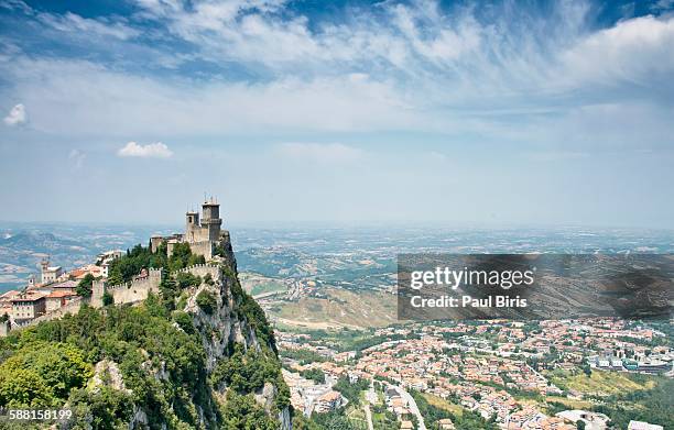 guaita fortress in san marino - san marino - fotografias e filmes do acervo