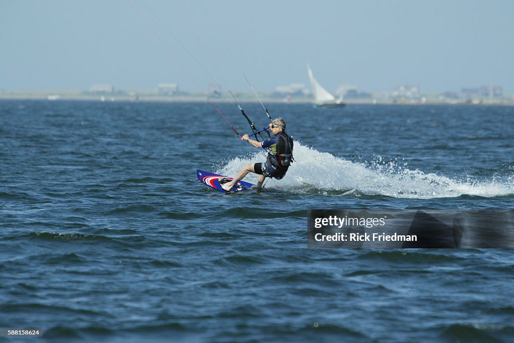 Democratic Presidential Candidate Senator John Kerry in Nantucket