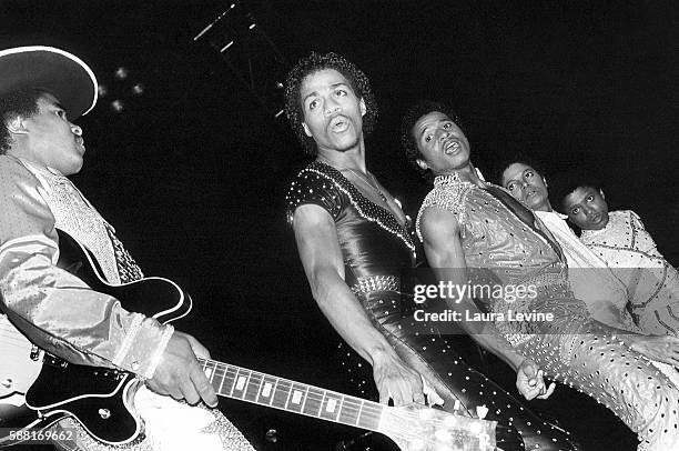 The Jacksons performing at Madison Square Garden.