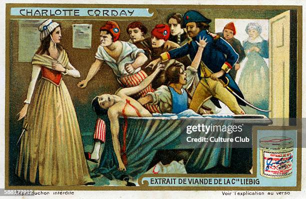 Marie-Anne Charlotte de Corday dArmont : a heroine of the French Revolution, executed by guillotine in 1793 for the assassination of Jacobin leader...