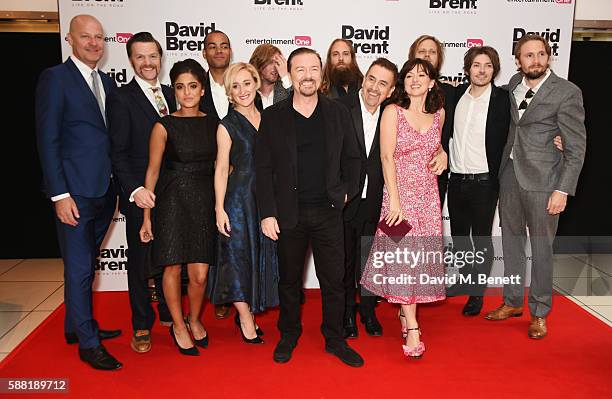 Cast members including Tom Bennett, Mandeep Dhillon, Ben Bailey Smith aka Doc Brown, Abbie Murphy, Andy Burrows, Ricky Gervais, Michael Clarke,...
