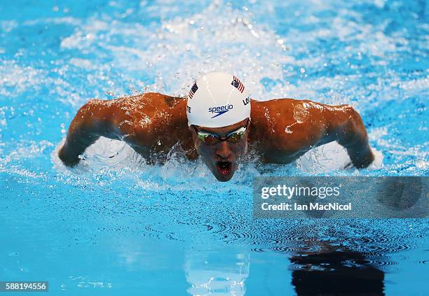 Ryan Lochte of United States competes in the heats of the Men's 200m IM on Day 5 of the Rio 2016 Olympic Games at the Olympic Aquatics Stadium on...