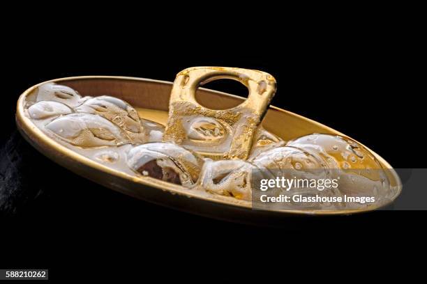 top of beer can - koolzuurhoudende drank stockfoto's en -beelden