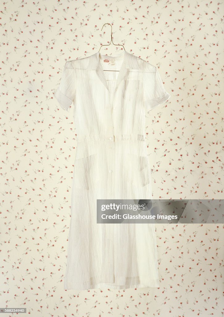 White Dress on Wallpaper