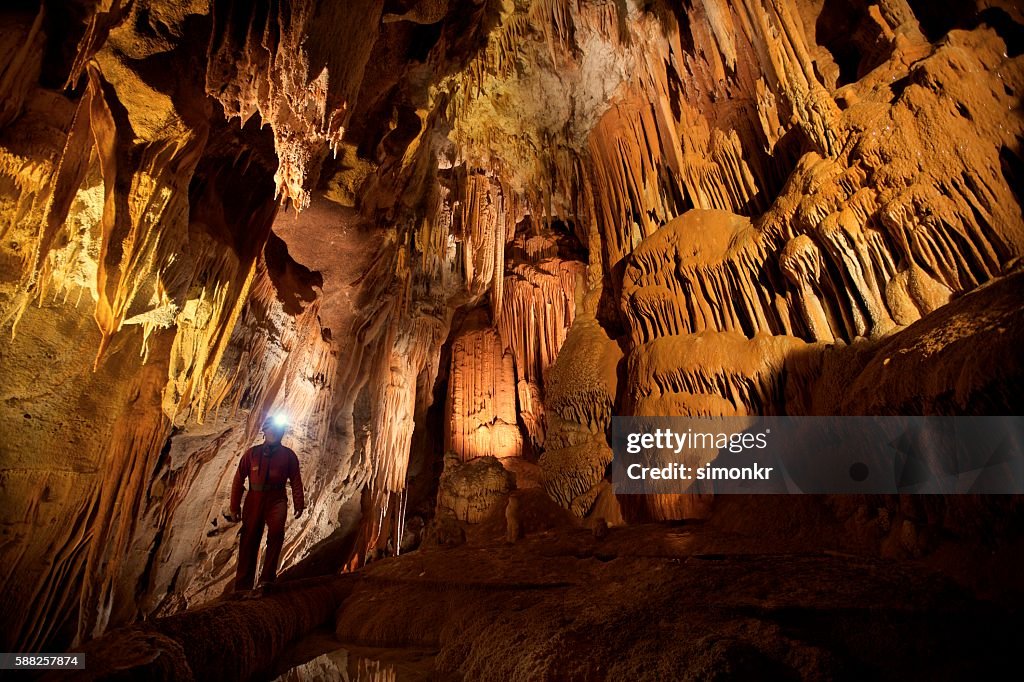 Stalactite in cave